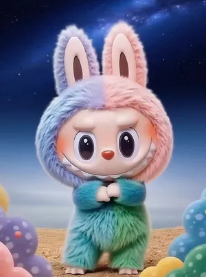 Pop Mart Labubu Plush Toy - Cute Furry Bunny Figure