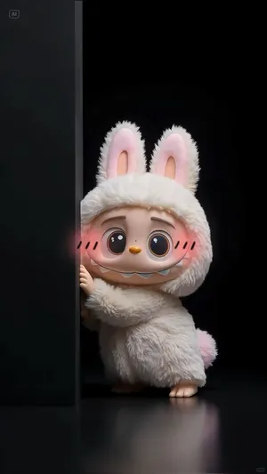 Labubu Character from Pop Mart in Cute Bunny Costume
